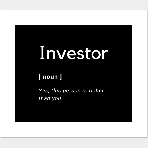 Investor Definition Wall Art by Trader Shirts